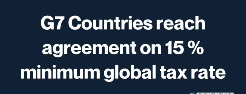 G7 Countries reached agreement on 15 percent minimum global tax rate
